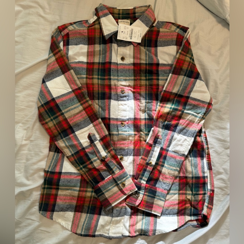 Boys NWT flannel button down JCrew Factory